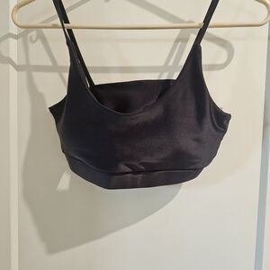 Sleek Black Satin Bralette